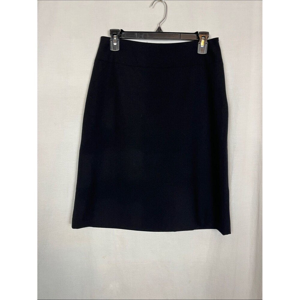 Banana Republic Black Wool Blend Y2K Pencil Skirt Made in Italy
